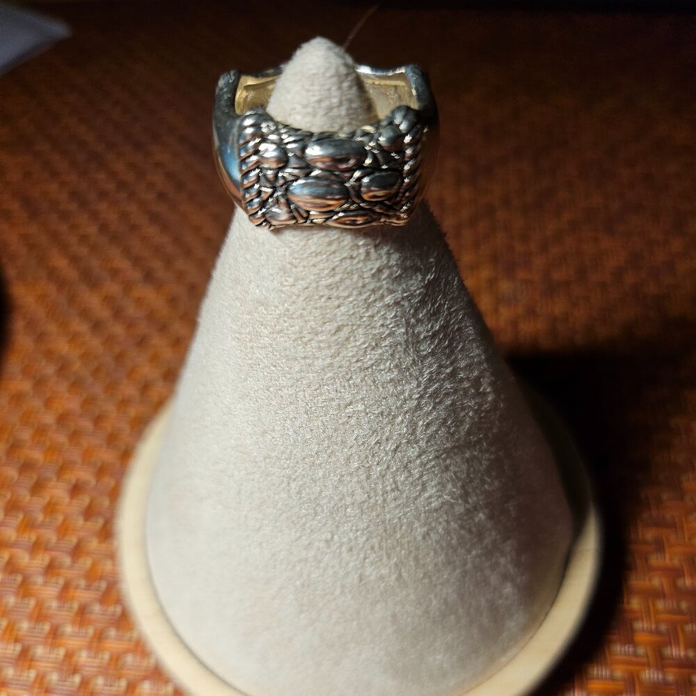 Jai Cuff and Dome Sterling Silver Ring sz. 6